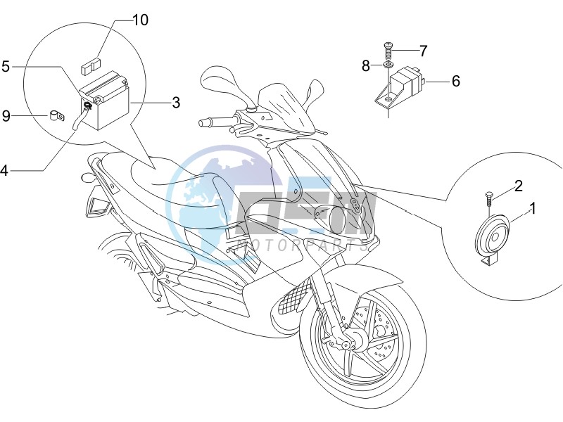 Remote control switches - Battery - Horn