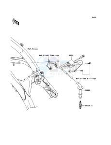 KX250F KX250YCF EU drawing Ignition System