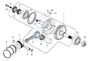 JOYRIDE 125 drawing CRANKSHAFT / PISTON / PISTON RING