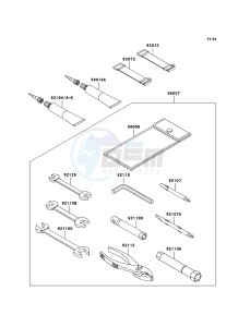 JET SKI STX-12F JT1200D6F FR drawing Owner's Tools