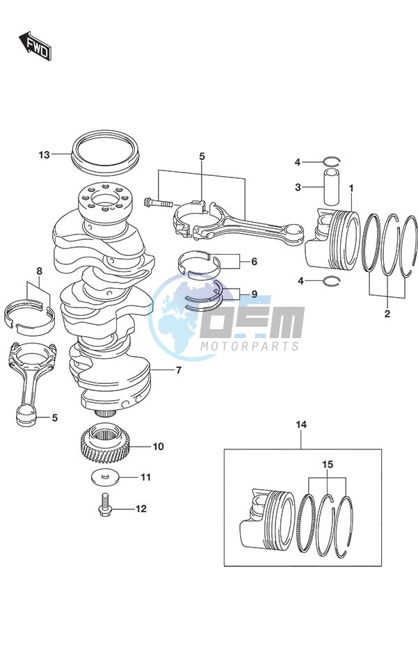 Crankshaft DF 250S