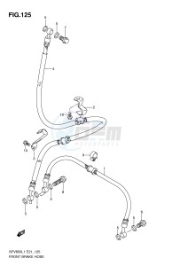 SFV650 (E21) Gladius drawing FRONT BRAKE HOSE (SFV650L1 E21)