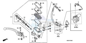 ST1300A9 France - (F / ABS CMF MME) drawing FR. BRAKE MASTER CYLINDER