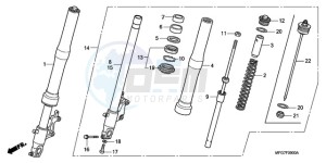 CB600F9 Europe Direct - (ED / 25K) drawing FRONT FORK