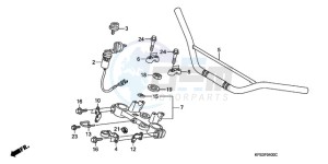 CRF230F9 Australia - (U) drawing HANDLE PIPE/TOP BRIDGE