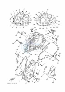 YFM700R (BMD6) drawing CRANKCASE COVER 1