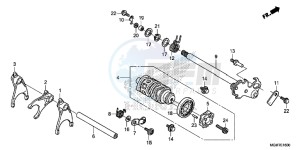 CB600FD Hornet 3ED drawing GEARSHIFT DRUM