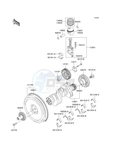 KAF 950 B [MULE 3010 DIESEL 4X4] (B7F) B7F drawing CRANKSHAFT_PISTON-- S- -