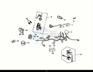 JET X 125 (XH12WW-EU) (E5) (M1) drawing WIRE HARNESS