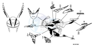 CBR600RRA Australia - (U / 2U) drawing MARK/STRIPE (10)