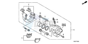 FES150A9 Europe Direct - (ED / ABS 2ED) drawing REAR BRAKE CALIPER