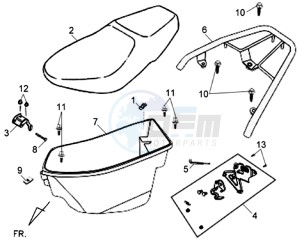 ORBIT 50 2T NAKED drawing HELMET BOX