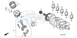 CB600FA France - (F / CMF) drawing CRANKSHAFT/PISTON