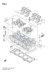 GSX-R600 (E3) drawing CYLINDER HEAD