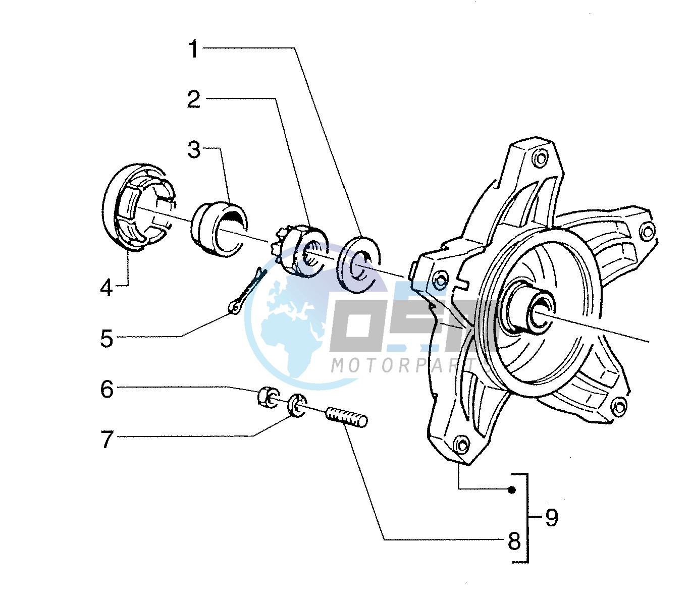 Rear drum cpl.