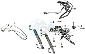 SYMPHONY SR 125 L7 drawing TAIL LIGHT - REAR SUSPENSION