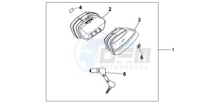 CBF1000FC CBF1000F E drawing NARROW PANNIER SET