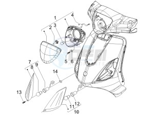 Fly 125 4t drawing Head lamp - Turn signal lamps