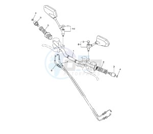 MT-01S 1700 drawing STEERING HANDLE AND CABLE