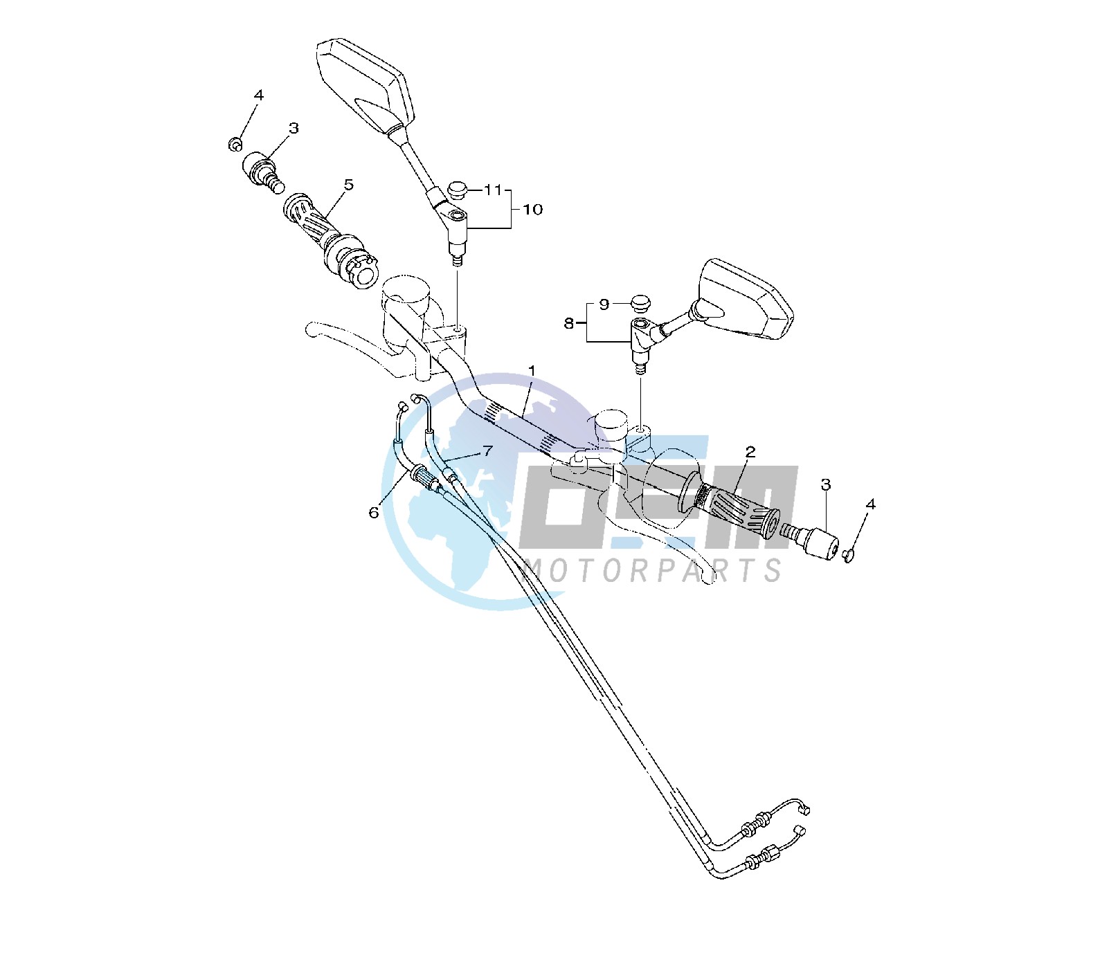 STEERING HANDLE AND CABLE