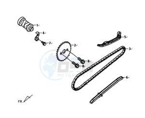 CELLO ALLO 125 drawing CHAIN / CHAIN TENSIONER / CHAIN GUIDE