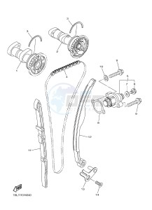 YZ450F (1SL5 1SL6 1SL7 1SL8) drawing CAMSHAFT & CHAIN