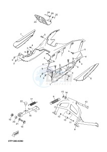 X-MAX125 XMAX 125 EVOLIS 125 (2ABF) drawing STAND & FOOTREST