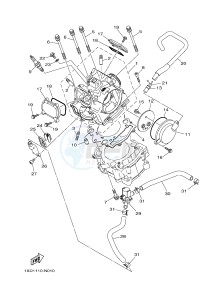 YXM700E YXM700PHF VIKING EPS HUNTER (1XPL) drawing CYLINDER HEAD