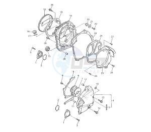 YZF R 750 drawing CRANKCASE COVER