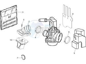 Stalker 50 drawing Carburettor assembly - Union pipe