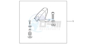 CBR1000RR9 France - (F / MME) drawing CARBON FIBER HUGGER