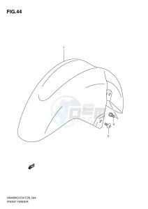 AN400 (E3-E28) Burgman drawing FRONT FENDER (AN400K3 K4 K5 K6)