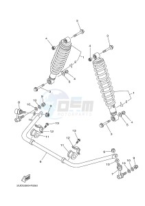 YFM700FWAD GRIZZLY 700 (B1AT) drawing REAR SUSPENSION