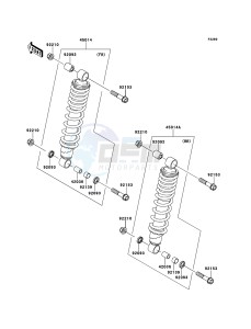 KVF750 4x4 KVF750LCF EU GB drawing Shock Absorber(s)