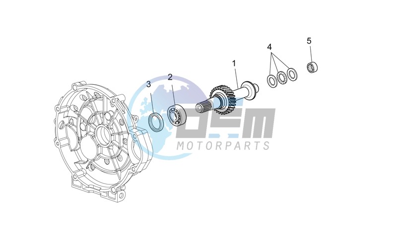 Single-plate clutch shaft