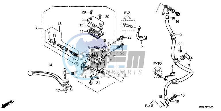 FRONT BRAKE MASTER CYLINDER (STD)