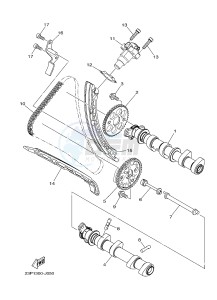 XT1200Z (23PF 23PG) drawing CAMSHAFT & CHAIN