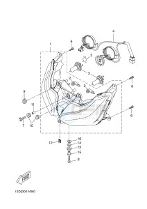 YPR400RA XMAX 400 ABS EVOLIS 400 ABS (1SD3) drawing HEADLIGHT