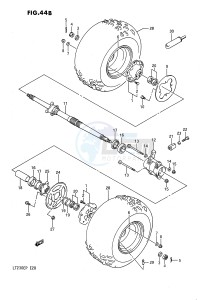 LT230E (E28) drawing REAR WHEEL (MODEL L M N P)