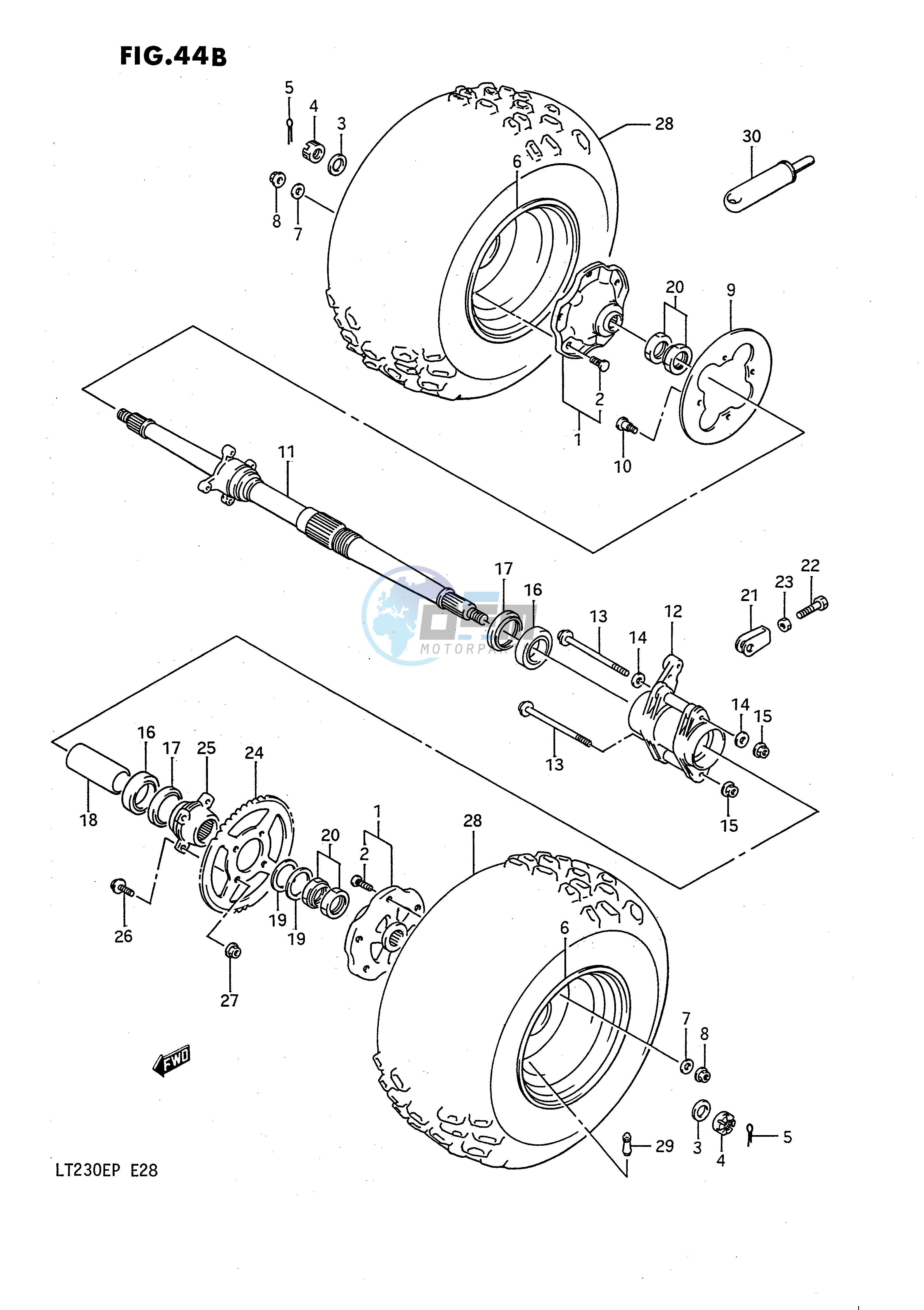 REAR WHEEL (MODEL L M N P)