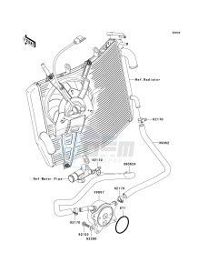 ZX636 C [NINJA ZX-6R] (C6F) D6F drawing OIL COOLER