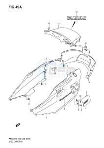 AN650 (E3-E28) Burgman drawing SIDE COVER (AN650K8 K9)