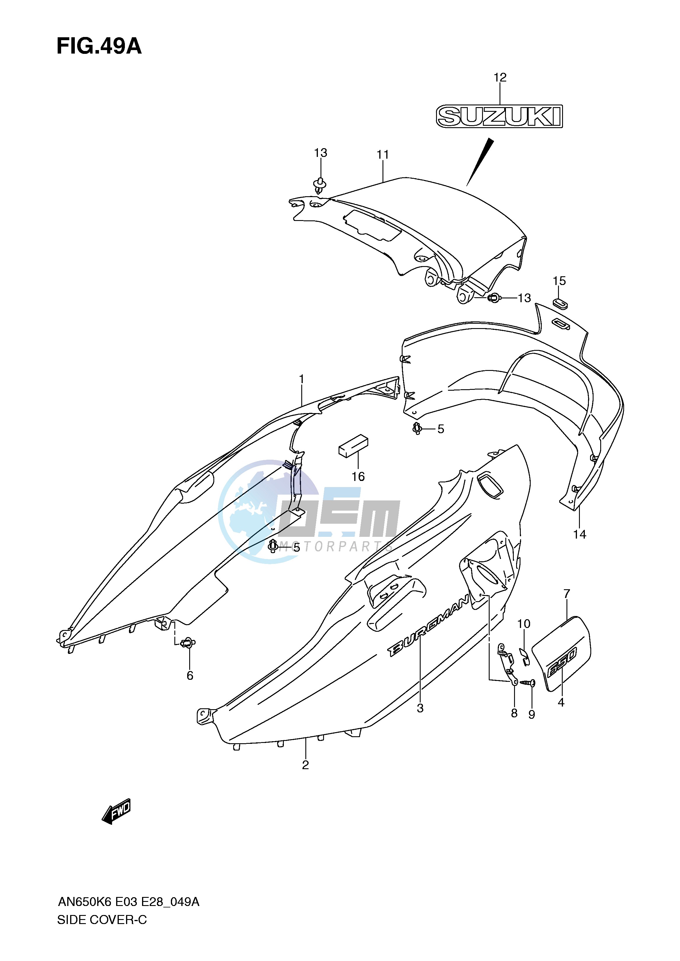 SIDE COVER (AN650K8 K9)