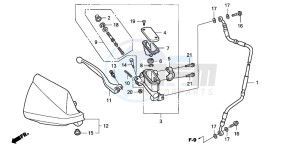 XR250R drawing FR. BRAKE MASTER CYLINDER (CM)