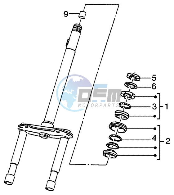 Steering bearing ball tracks