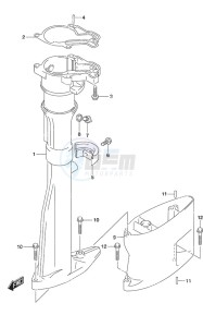 df 2.5 drawing Drive Shaft Housing w/Transom (L)