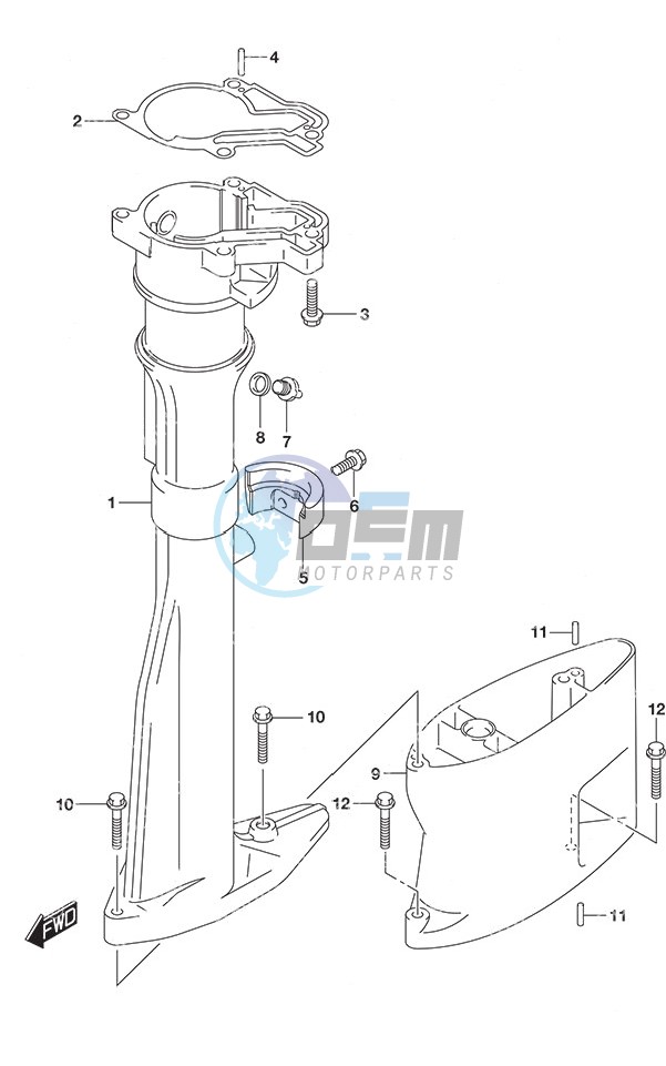 Drive Shaft Housing w/Transom (L)