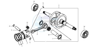 JET 50 BC ENGINE drawing CRANKSHAFT / PISTON / PISTON RING