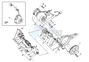 MITO EV 6 MARCE 125 drawing FLYWHEEL -STARTING MOTOR