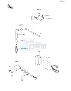 KL 250 D [KLR250] (D7-D9) [KLR250] drawing IGNITION COIL